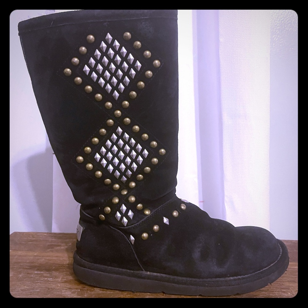 Black studded UGG Boots size 10